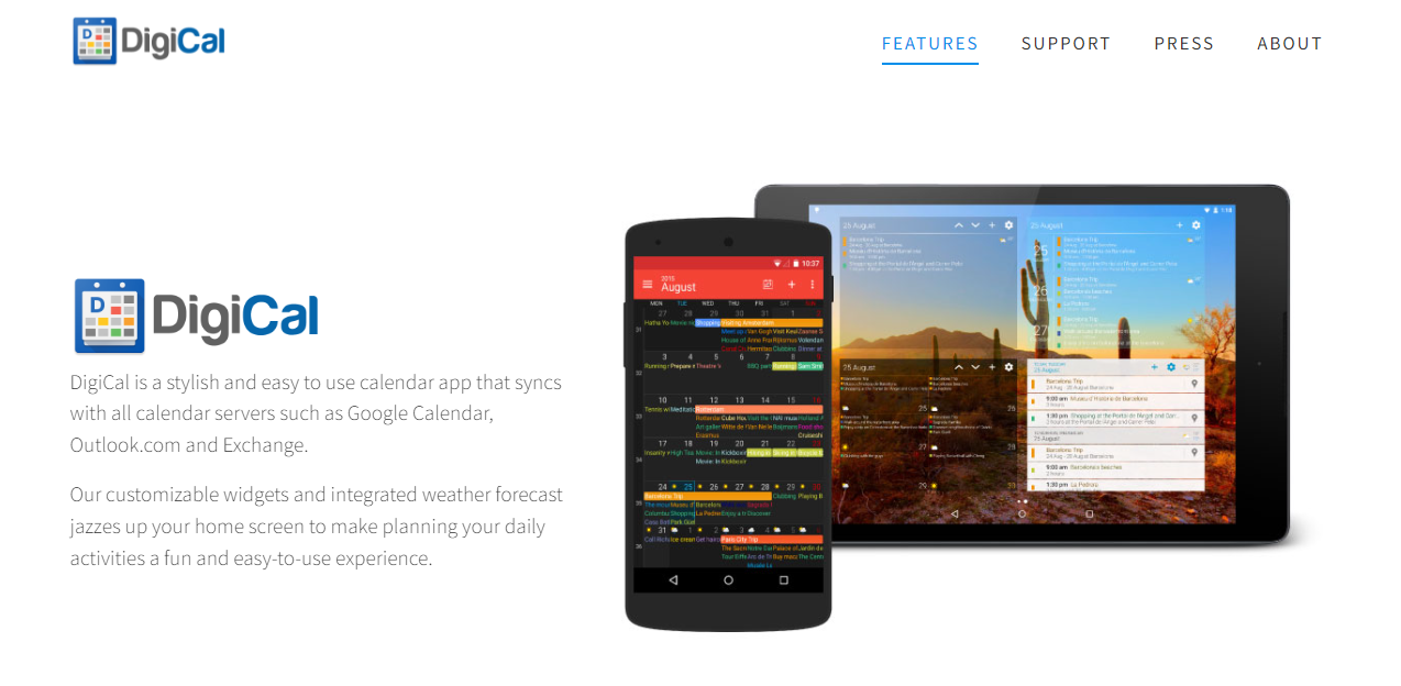 DigiCal Calendar Agenda