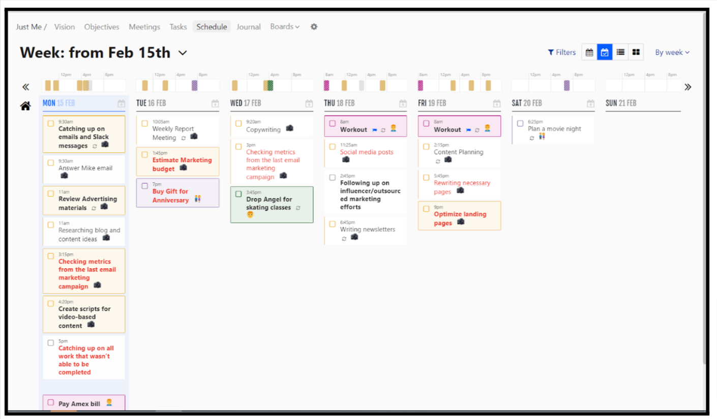 Weekly Task Management