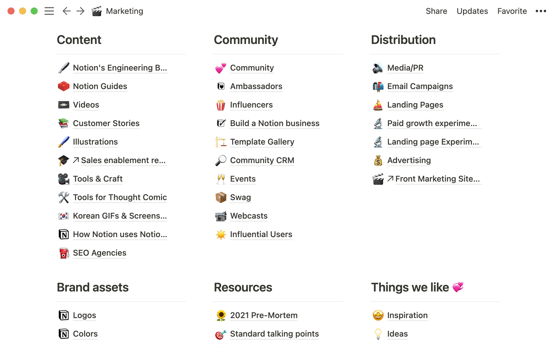 Hierarchical Content Structure