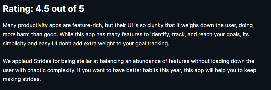 Strides TEstimonials