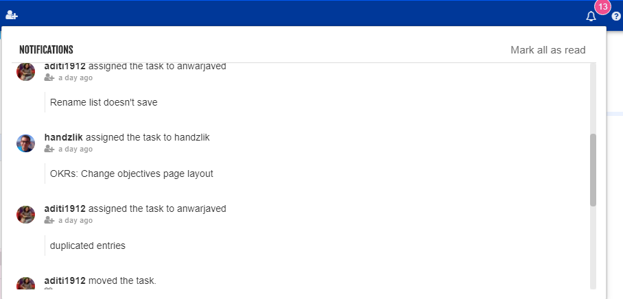 Activity Feed to stay on top of what’s happening across the team