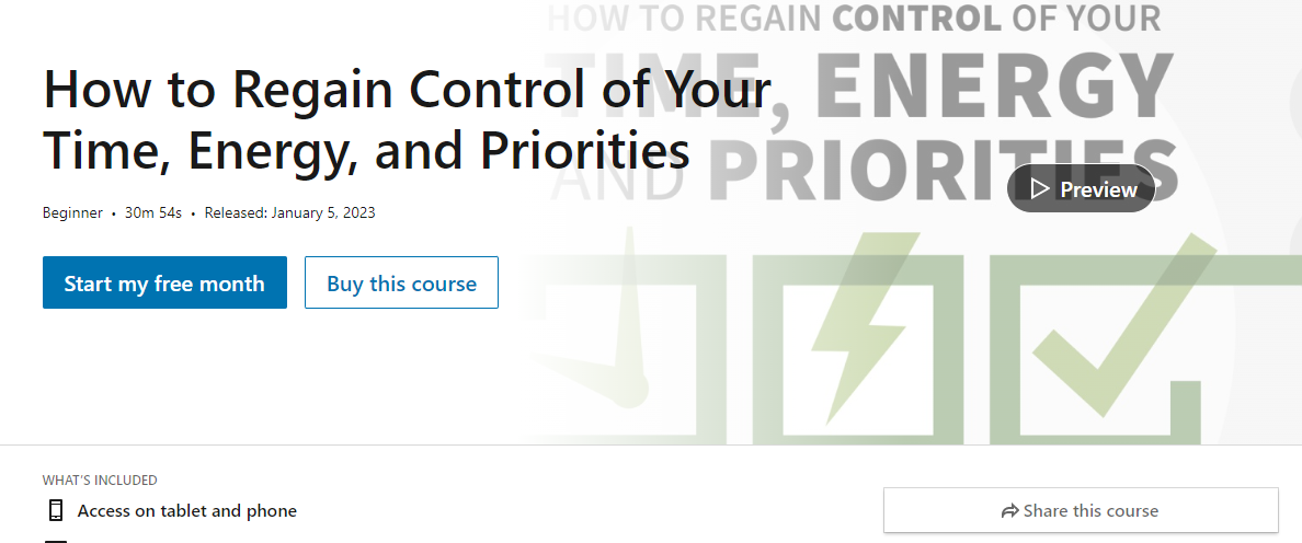 Regain Control of Your Time, Energy, and Priorities