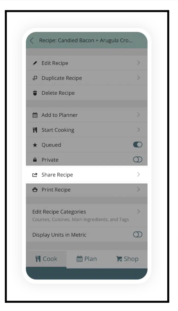 Meal Planning and Sharing
