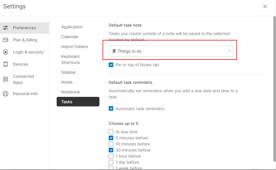 Reminders and Checklists