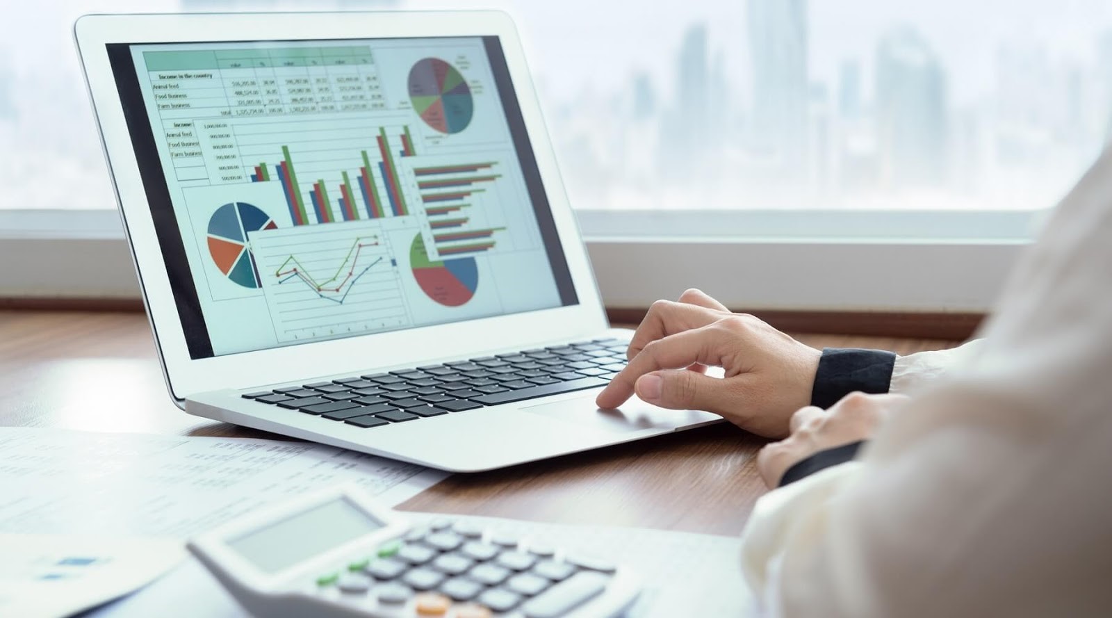 Laptop showing Reports