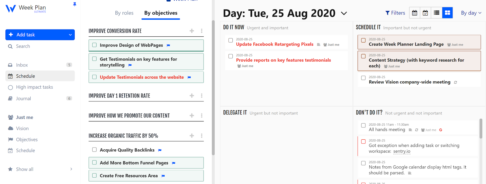 Less Stressful planning