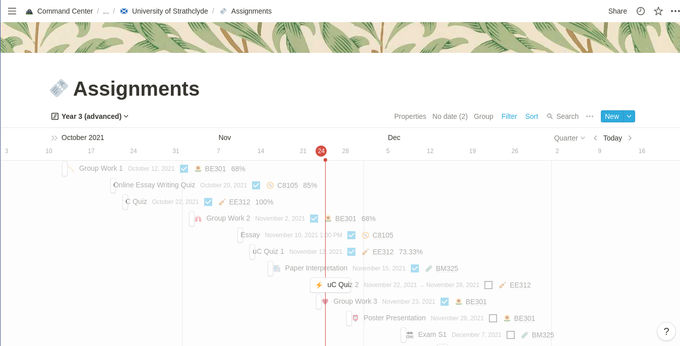 Timeline View