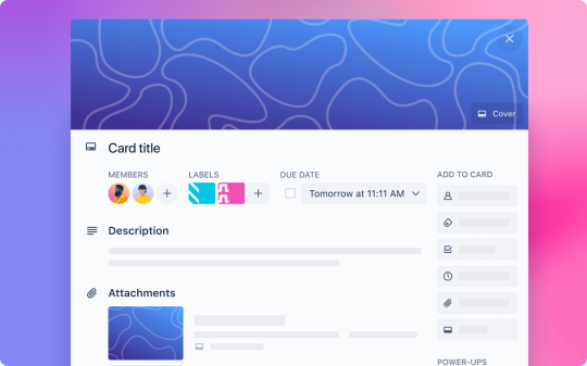 Card System for Tasks in Trello Planner