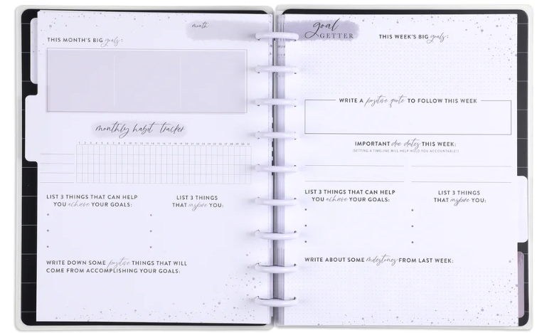 Goal-Setting and Habit Tracking In The Happy Planner