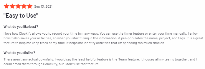  Clockify - Testimonials