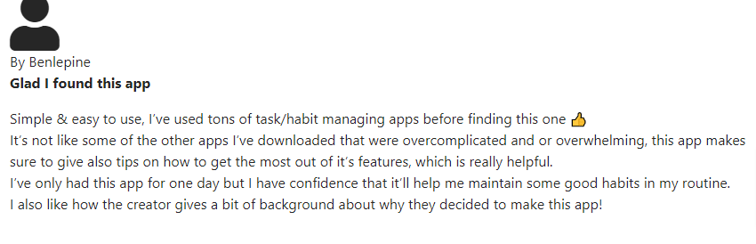 Every day  testimonial