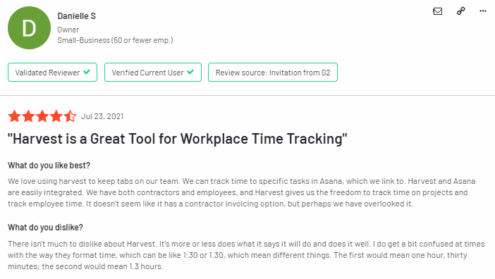 Harvest - Testimonials
