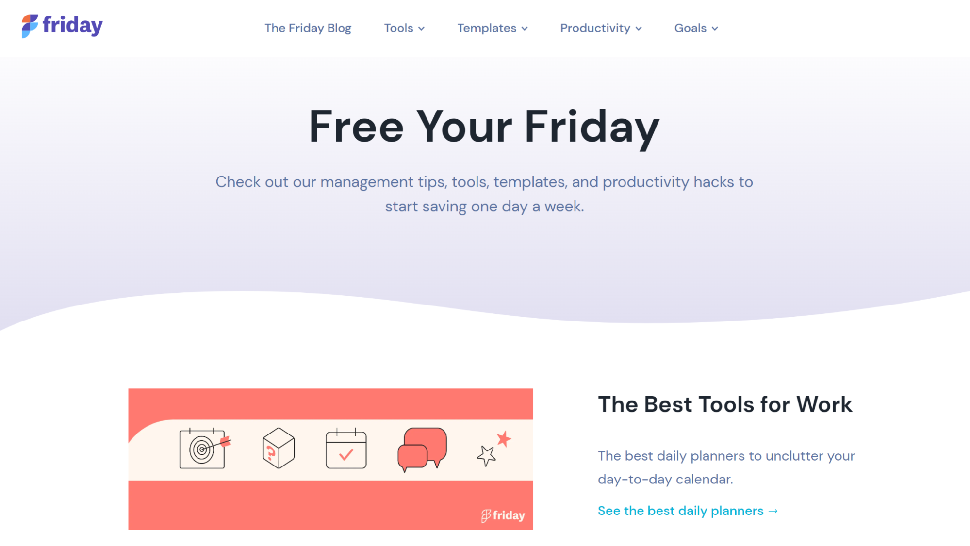 Friday daily routine planner