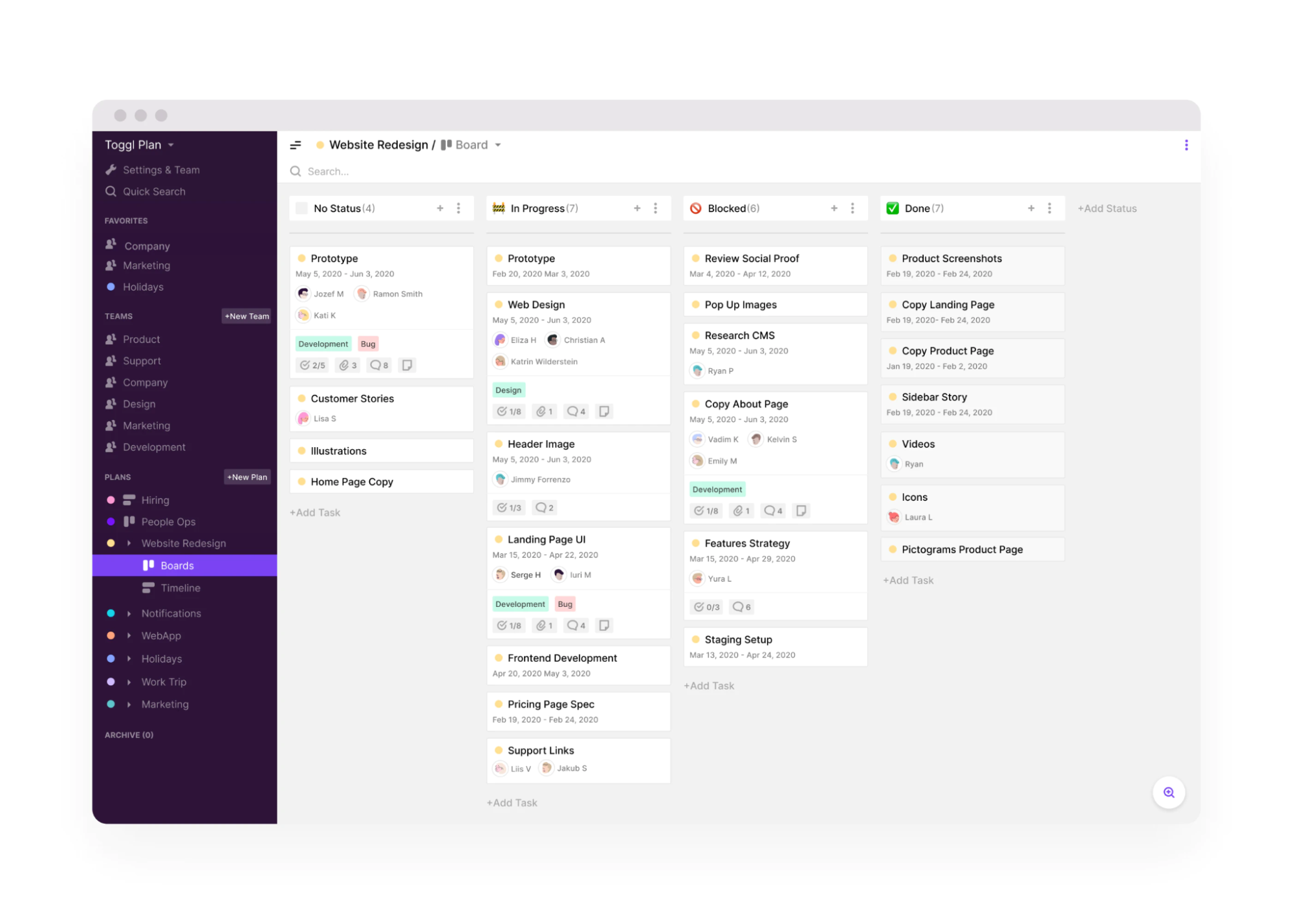 Product Screenshot - Toggl Plan