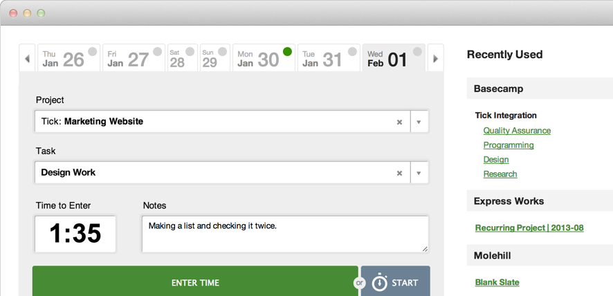 Tick - Time Tracking