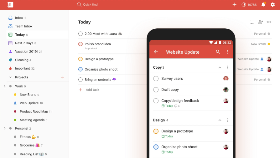 Todoist planning app