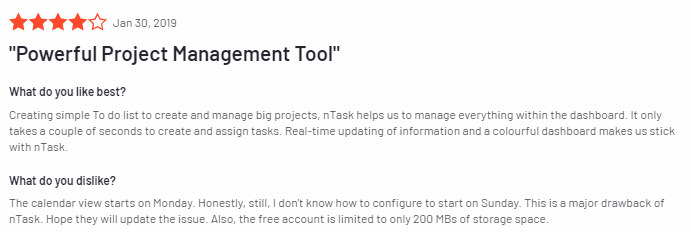 Customer Reviews - nTask