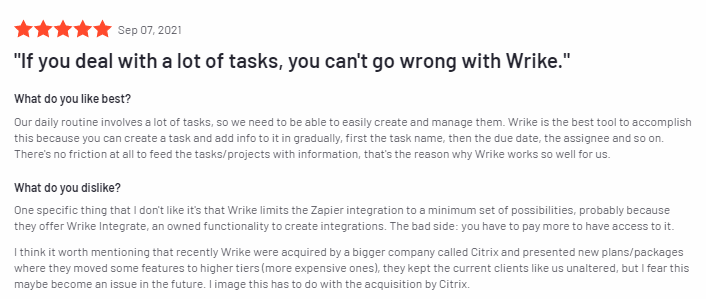 Customer Reviews - Wrike