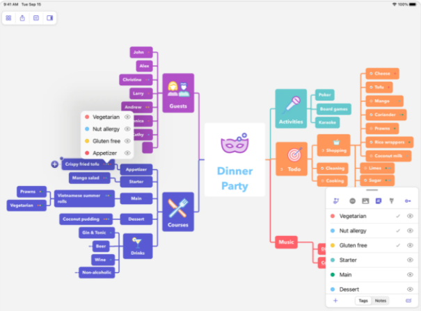 Notes and Tags - MindNode
