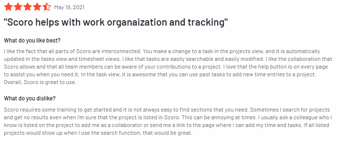 Customer Reviews - Scoro