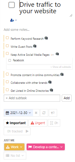 Detailed Planner - Week Plan