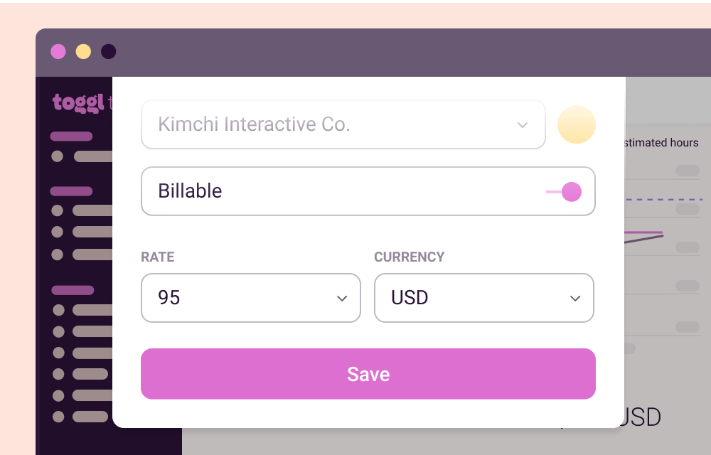 Toggle - Billable Hours
