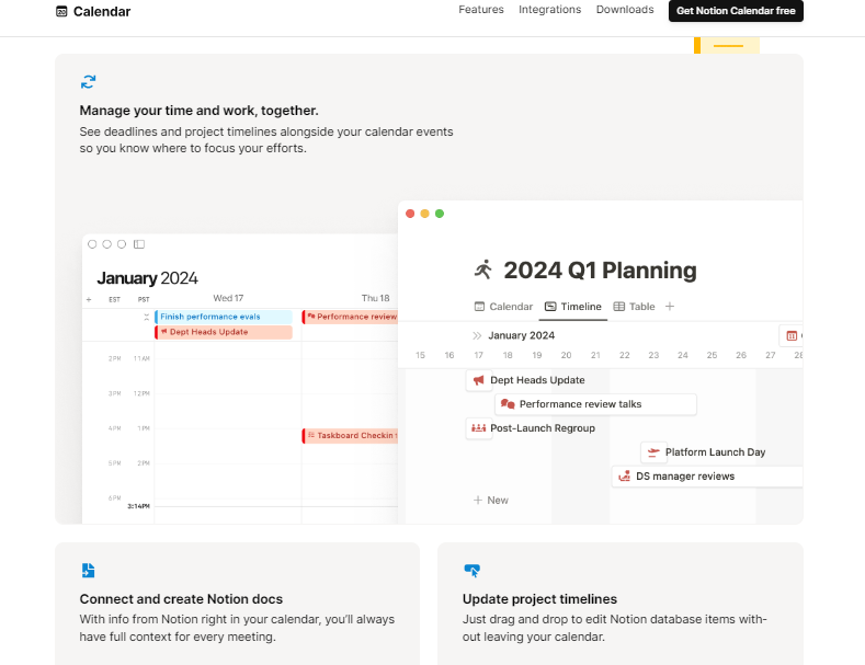 Integrated Time and Task Management in Notion Planner