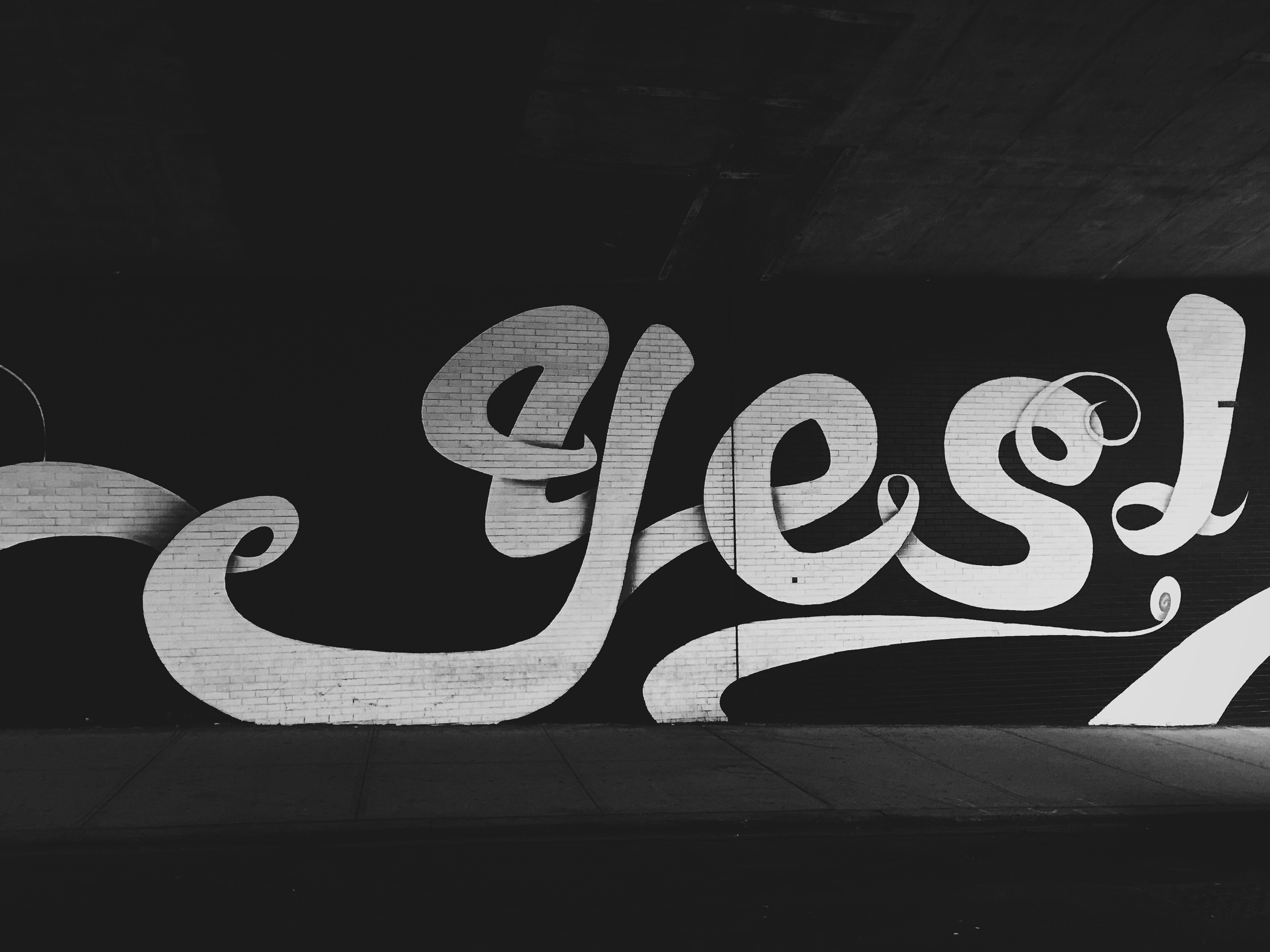Customize Your Workplace "Yes!" Written with Black Backgroung