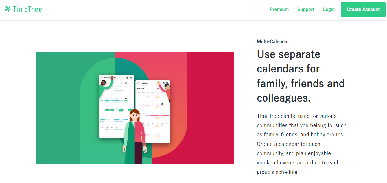 Multiple Calendars in TimeTree