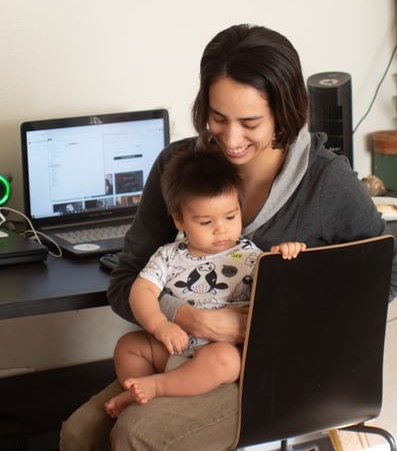 Parents working from home