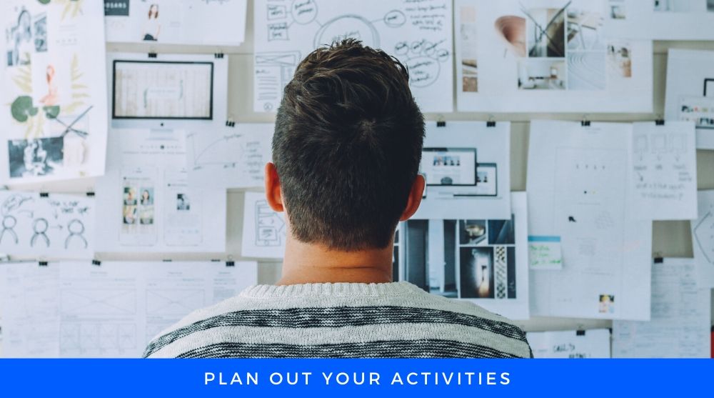 Man planning activities