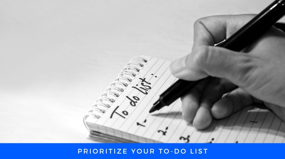 Prioritize Notebook indicating To do List with Pen