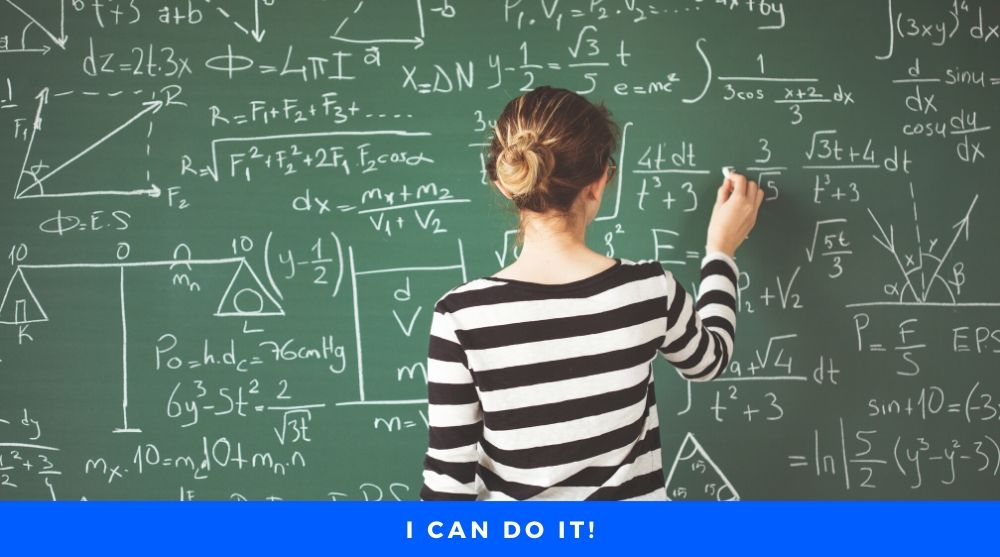 I can do it girl Solving problems on board