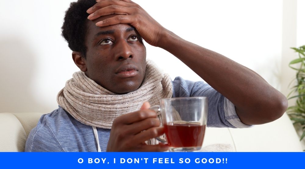 Man with a cup of Green Tea