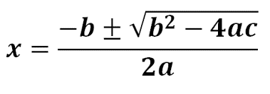Formula Quadratic Formula