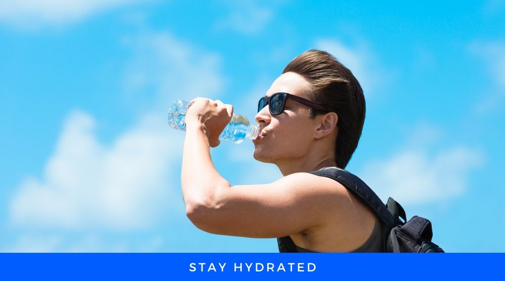 Stay Hyderated Man Drinking Water