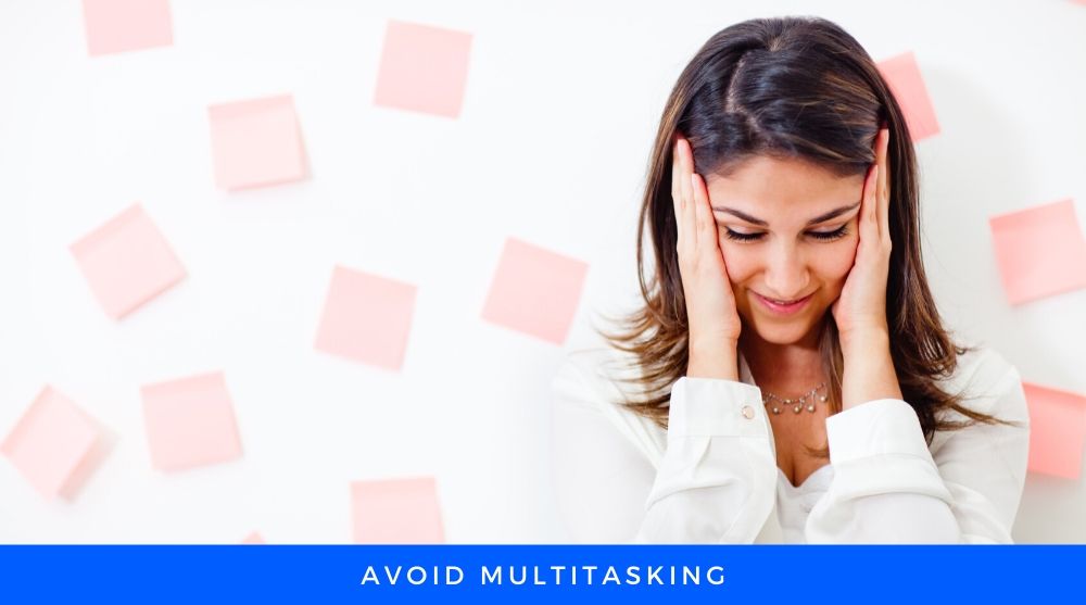 Girl Avoiding Multitasking
