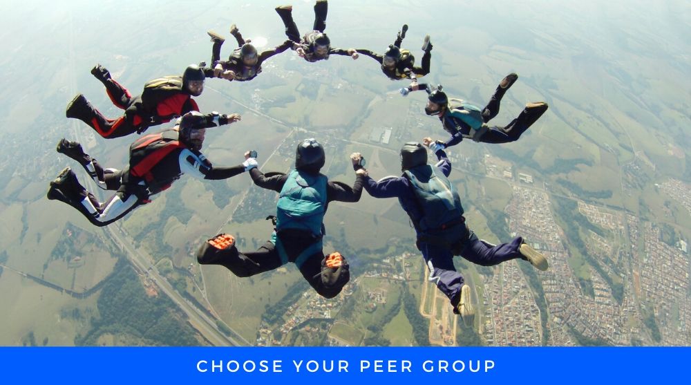 People make round in sky