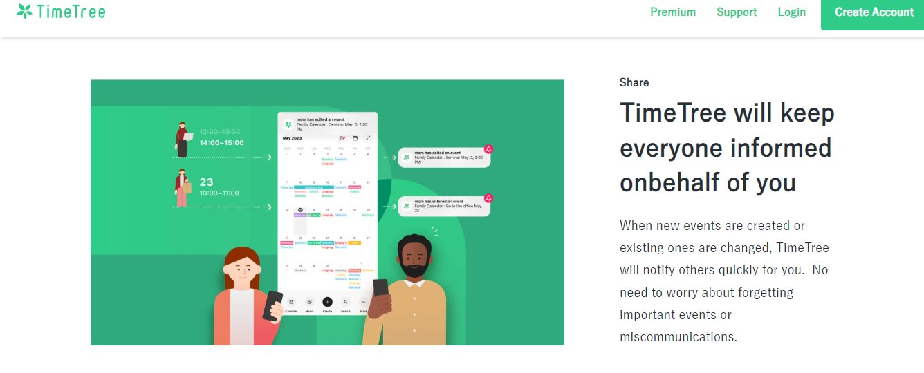 Reminder Feature of TimeTree