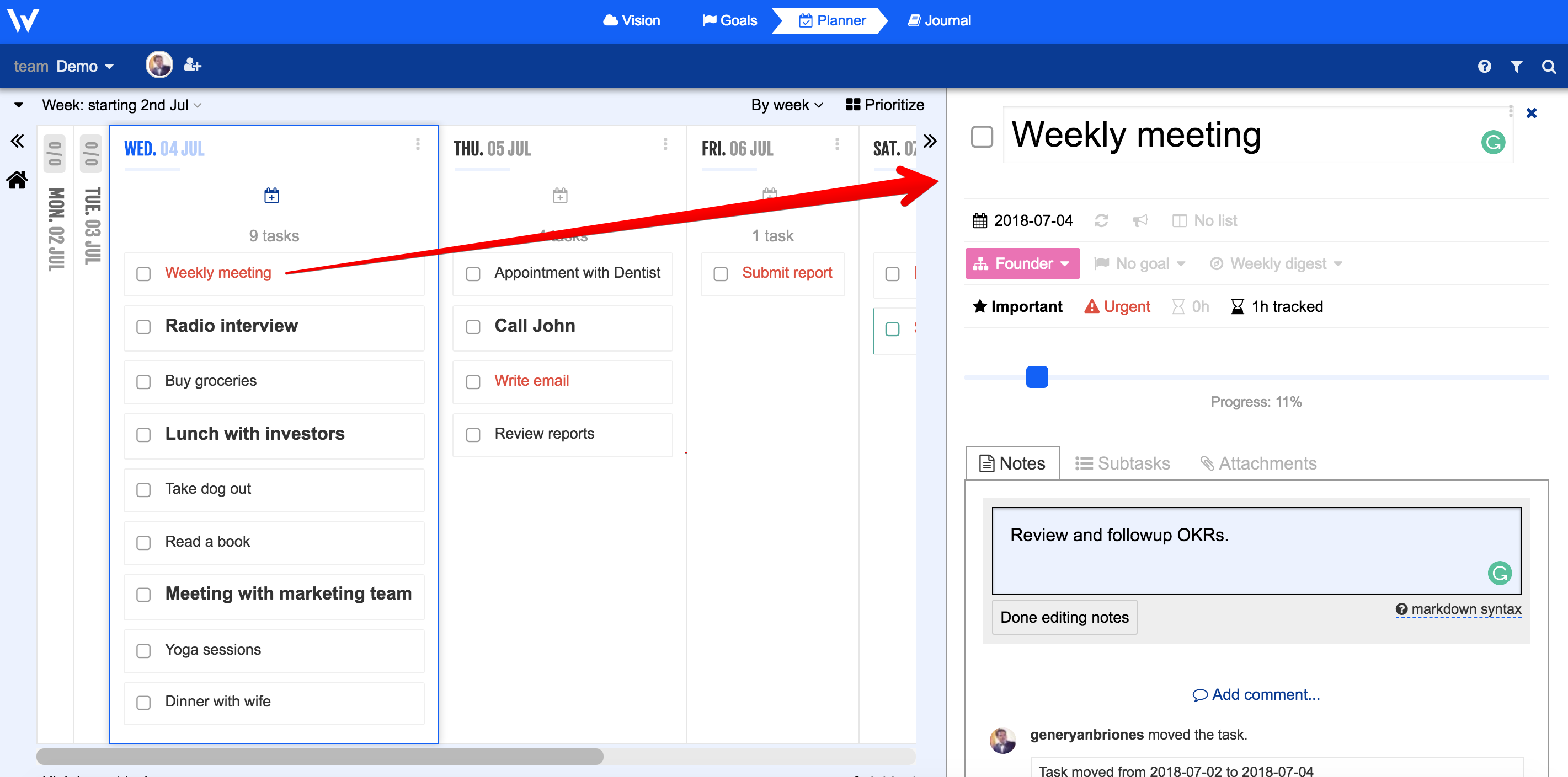 Conquer Tasks Week Plan Conquer Tasks Screenshot