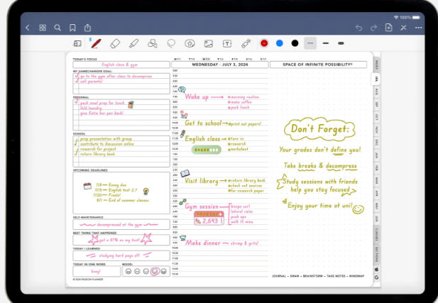 Time Blocking Feature in Passion Planner